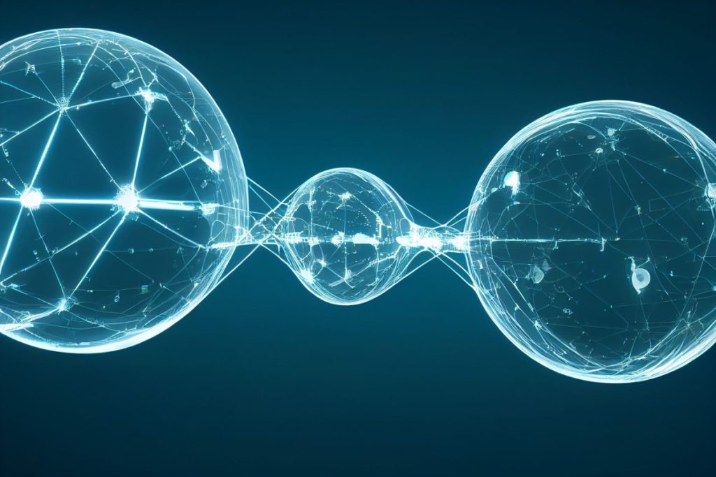 futuristic human brain digital network hologram